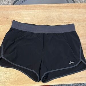 Asics Black and Gray Athletic Shorts